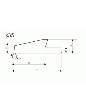 Poszerzenia gumowe - profil K35