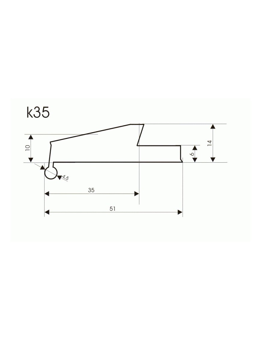 Poszerzenia gumowe - profil K35