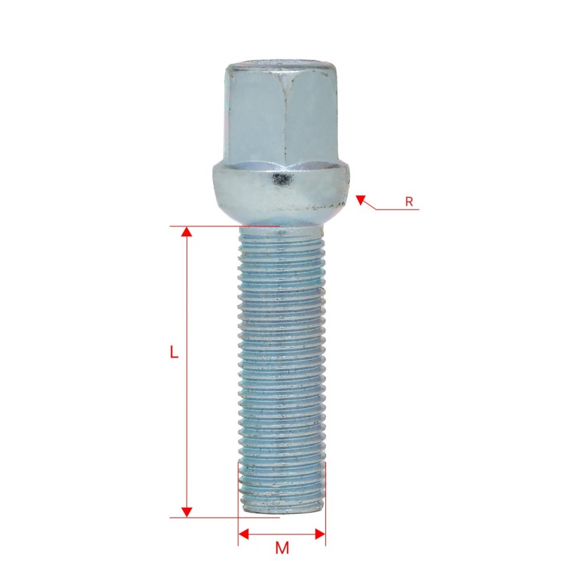 Śruby do kół GETMANN M14×1.5×45 mm klucz 17, 1 szt.