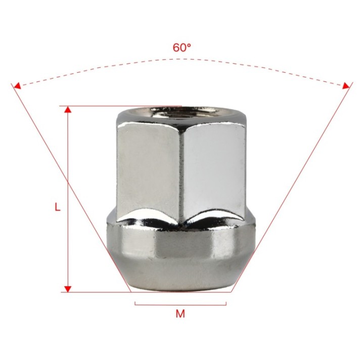 Nakrętki do kół GETMANN M14×1.5×25 mm 20 szt. | Szekla4x4
