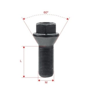 Śruby do kół GETMANN M14×1.25×28 mm (20) | Szekla4x4