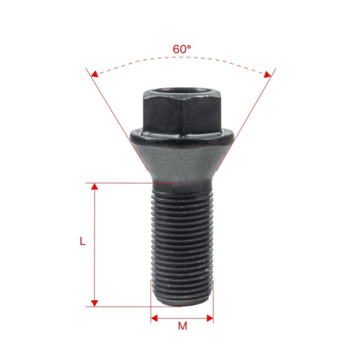 Śruby do kół GETMANN M14×1.25×28 mm (20) | Szekla4x4