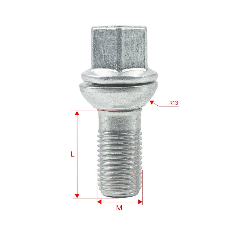 Śruby do kół GETMANN M14×1.5×27 mm Kula R13 klucz 17