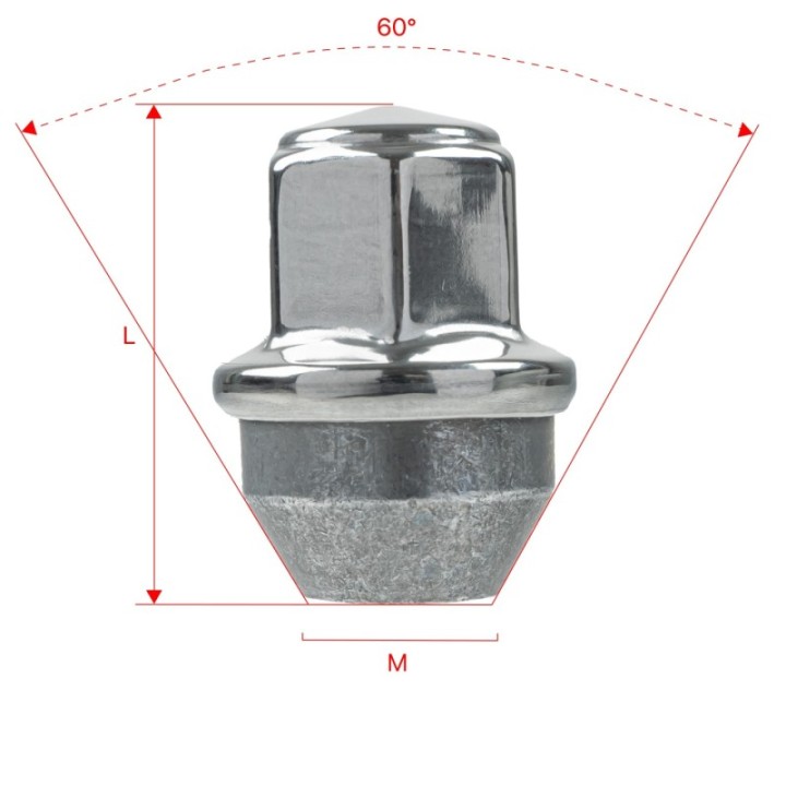 Nakrętki do kół GETMANN M14×1.5×42.5 mm (ND) | Szekla4x4
