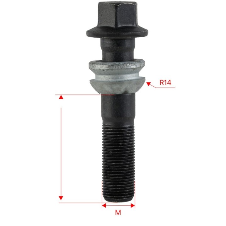 Długie śruby do dystansów GETMANN M15×1.25×64 mm | Szekla4x4