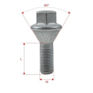 Śruby do kół GETMANN M14×1.5×30 mm klucz 19 (20) | Szekla4x4