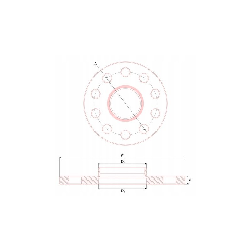Dystanse przelotowe 3 mm Audi, Seat, Skoda i inne 5x112 57.1, 2 szt.