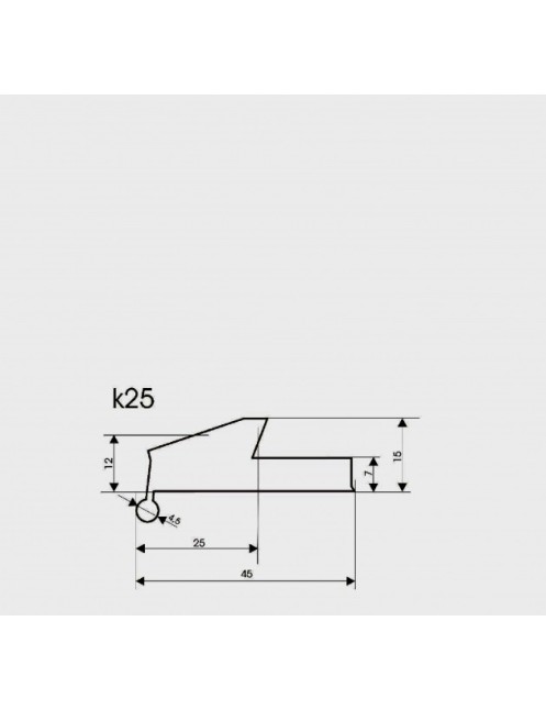 Poszerzenia gumowe - profil K25