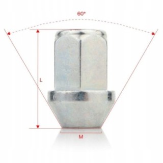Nakrętki do kół felg M14x1.5x37mm JEEP DODGE RAM