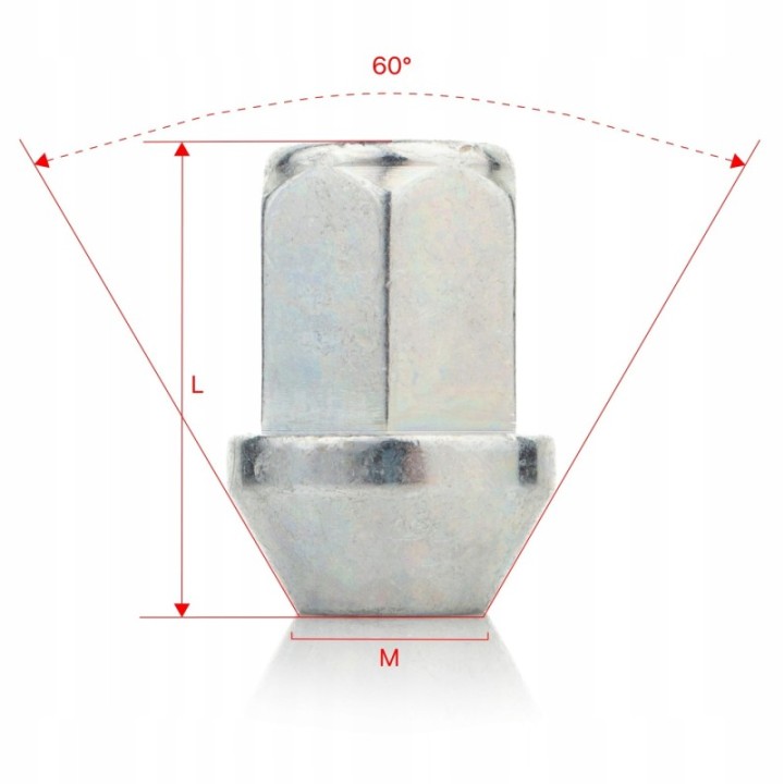 Nakrętki do kół felg M14x1.5x37mm JEEP DODGE RAM