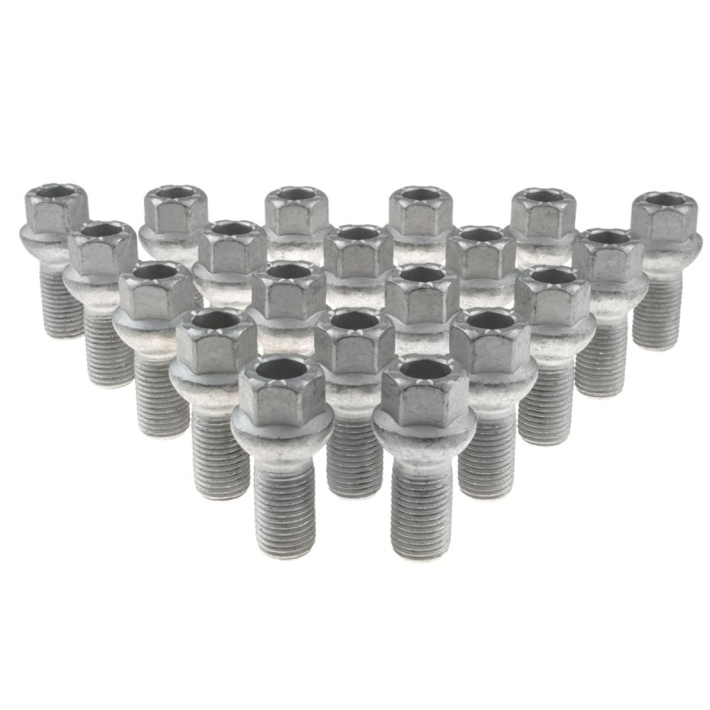 Śruby do kół GETMANN M14×1.5×25 mm Kula R12 klucz 17, 20 szt.