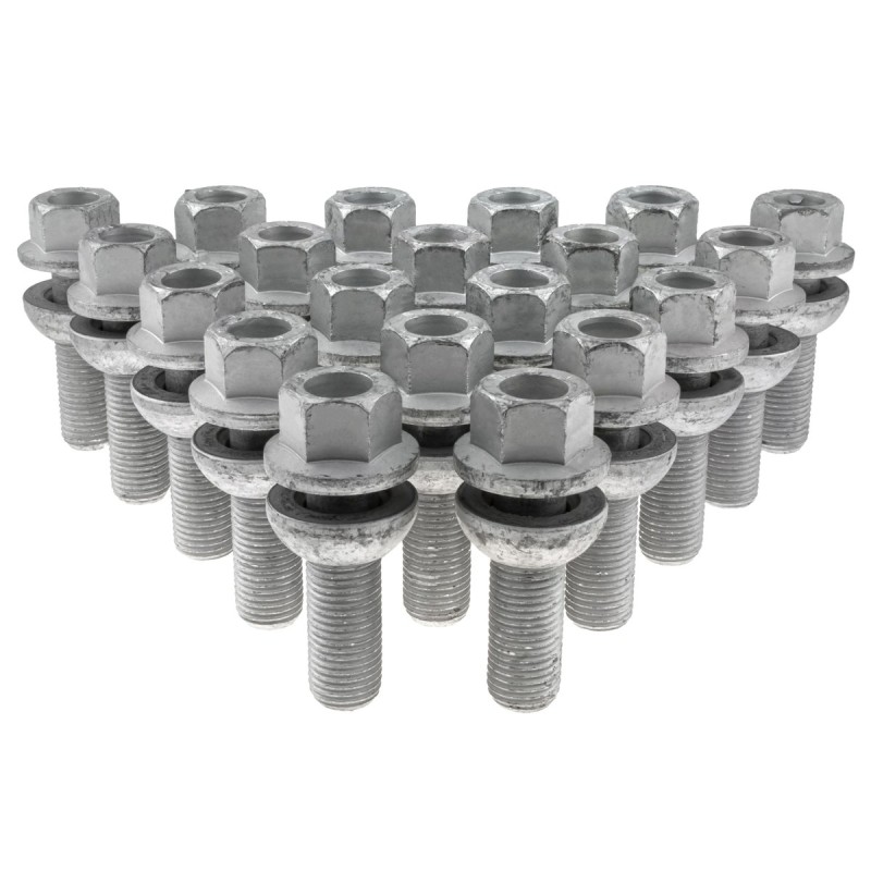 Śruby do kół GETMANN M14×1.5×34 mm Kula R14 klucz 19, 20 szt.