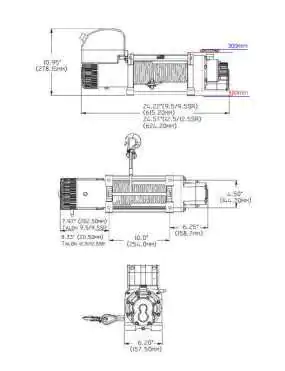 Wyciągarka elektryczna Superwinch TALON 12.5 12V (lina stalowa i prowadnica rolkowa)