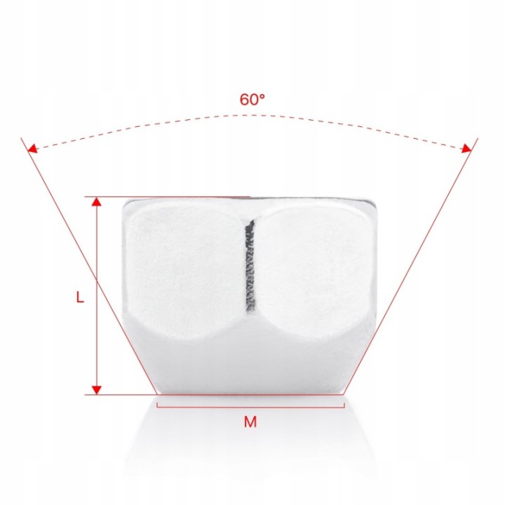 Nakrętki do kół GETMANN M12×1.25×16 mm (G1-70) | Szekla4x4