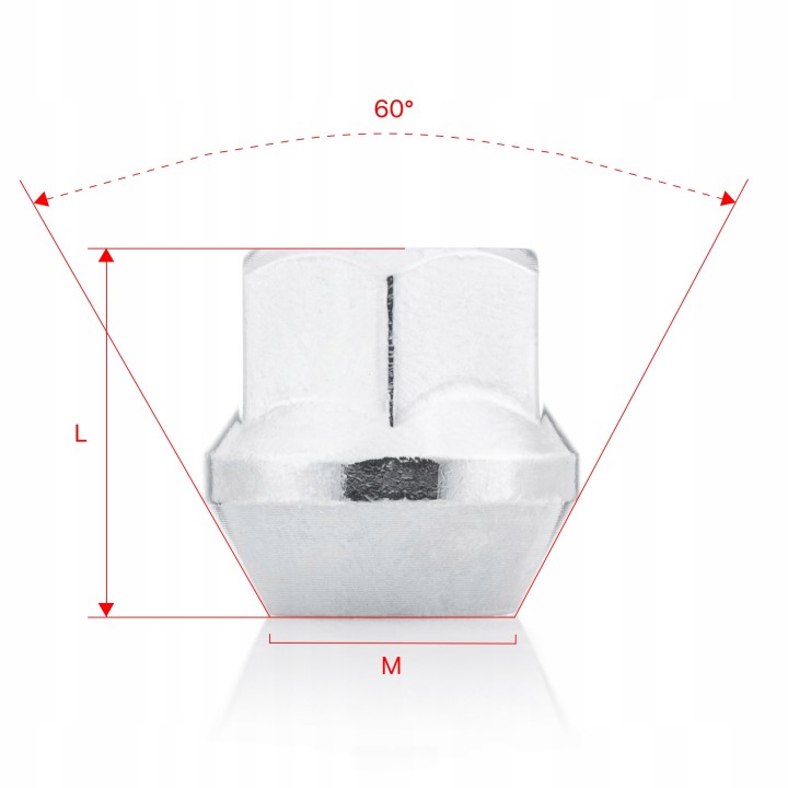Nakrętki do kół GETMANN M12×1.25×21 mm (G1-30) | Szekla4x4