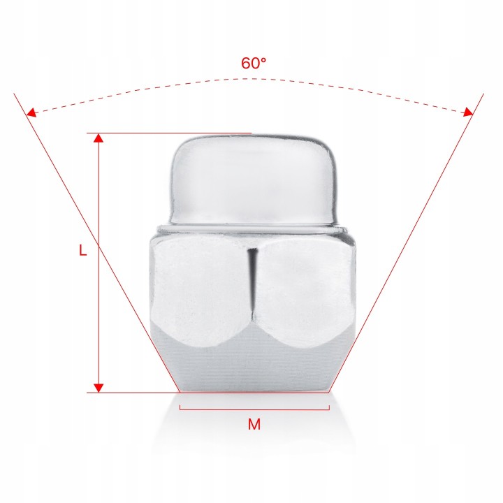 Nakrętki do kół GETMANN M12×1.25×26 mm (G20-6) | Szekla4x4