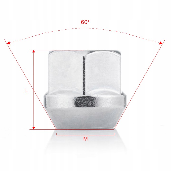 Nakrętki do kół GETMANN M12×1.25×21 mm (G1-40) | Szekla4x4