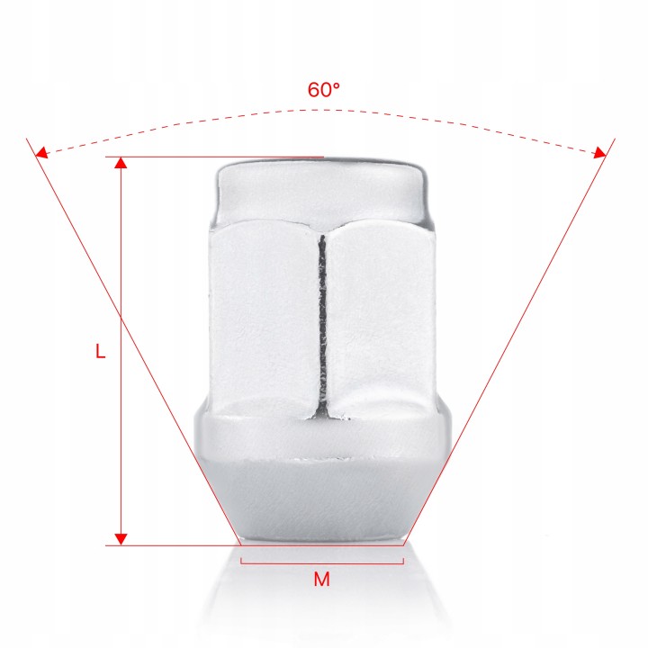 Nakrętki do kół GETMANN M12×1.5×35 mm (G2) | Szekla4x4