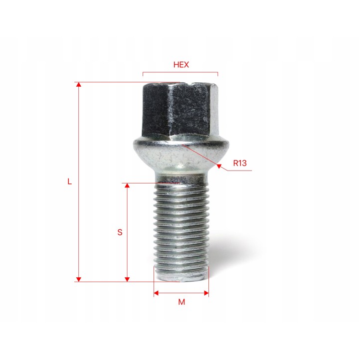Śruby do kół ELLIS M14×1.5×27 mm 1 szt. | Szekla4x4