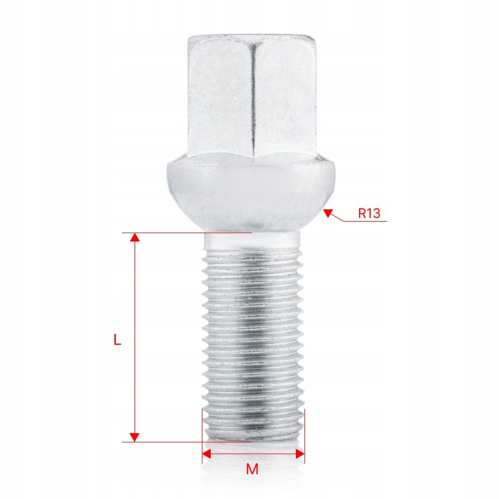 Śruby do kół GETMANN M12×1.5×24 mm (G20-0850) | Szekla4x4