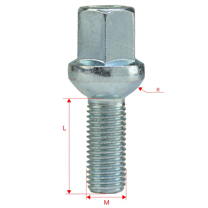 Śruby do kół GETMANN M12×1.5×28 mm (G20-0) | Szekla4x4