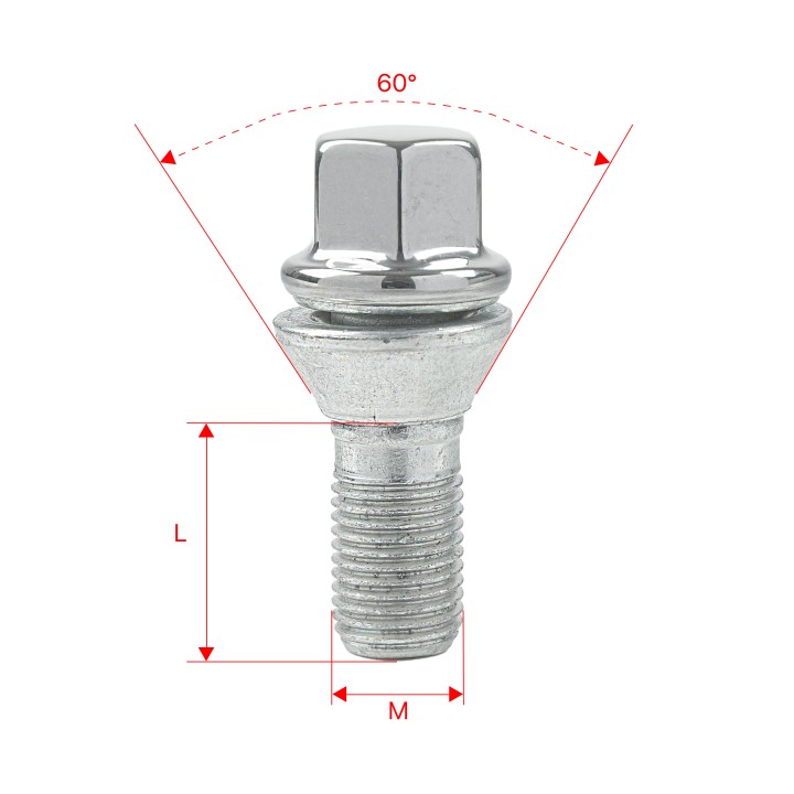 Śruby do kół GETMANN M14×1.5×26 mm Maserati (BD) | Szekla4x4