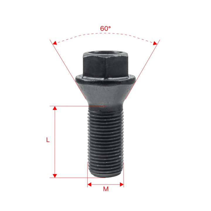 Śruby do kół GETMANN M14×1.25×28 mm (BF) | Szekla4x4