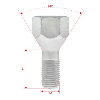 Śruby do kół GETMANN M16×1.5×31.6 mm (20) | Szekla4x4