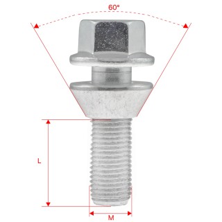 Śruby do kół GETMANN M14×1.5×34 mm Volvo (MW) | Szekla4x4