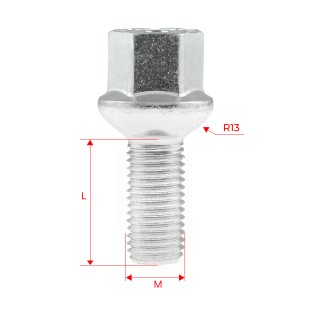 Śruby do kół GETMANN M12×1.5×24 mm (20xBA24S) | Szekla4x4