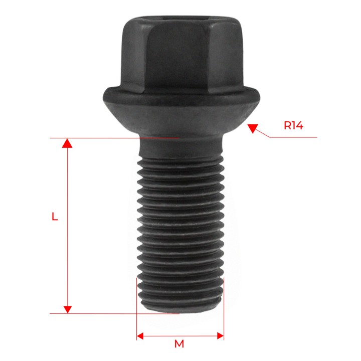 Śruby do kół GETMANN M14×1.5×27 mm Mercedes (20) | Szekla4x4