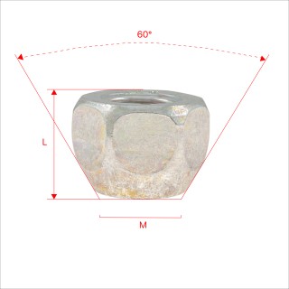 Nakrętki do kół GETMANN M12×1.25×16 mm (NB16C) | Szekla4x4