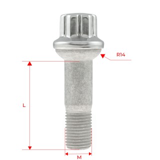 Śruby do kół GETMANN M14×1.5×48.5 mm (20) | Szekla4x4