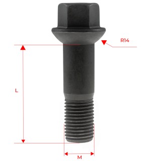 Śruby do kół GETMANN M14×1.5×45 mm (20xB) | Szekla4x4