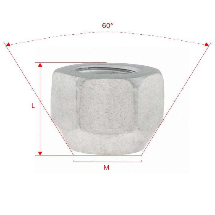 Nakrętki do kół GETMANN M12×1.5×15 mm (NA) | Szekla4x4