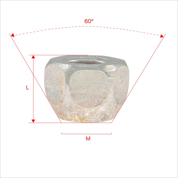 Nakrętki do kół GETMANN M12×1.25×16 mm (20xNB) | Szekla4x4