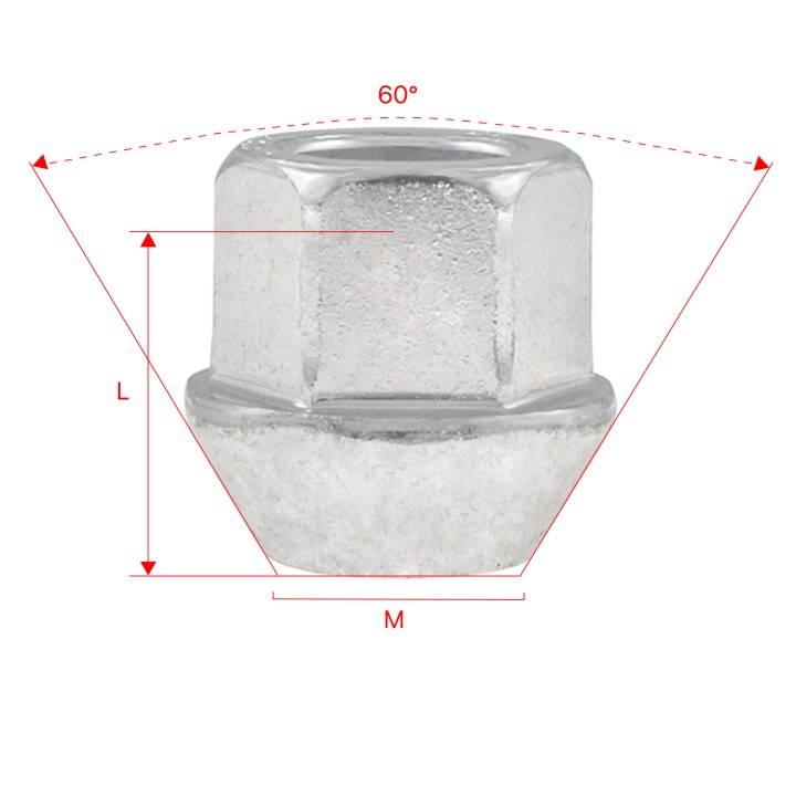 Nakrętki do kół GETMANN M12×1.5×23 mm (20) | Szekla4x4