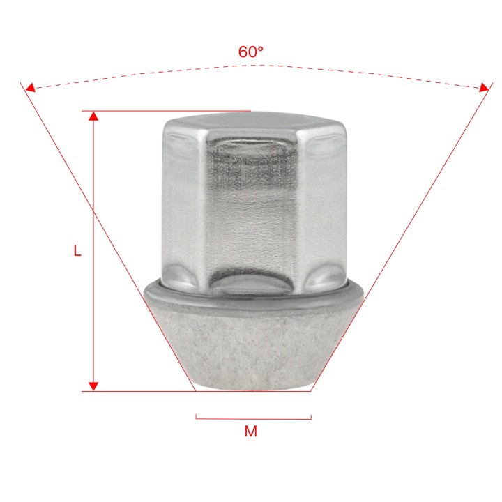 Nakrętki do kół GETMANN M14×1.5×34 mm (ND) | Szekla4x4