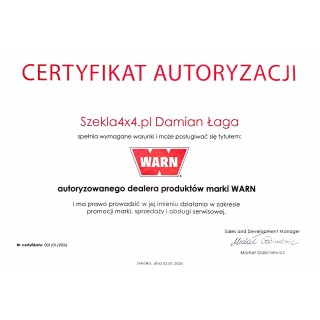 Ślizg aluminiowy WARN Epic 2,54 cm, czarny | Szekla4x4