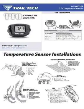 Czujnik temperatury Skrzyni CVT Quad UTV ATV Trail Tech