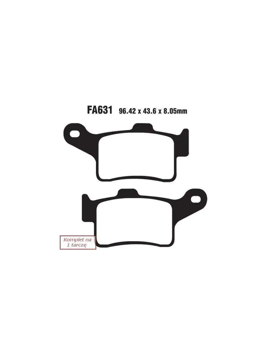 Klocki hamulcowe EBC FA631HH Spyder Can-am wzmacniane (kpl. na 1 tarcze)