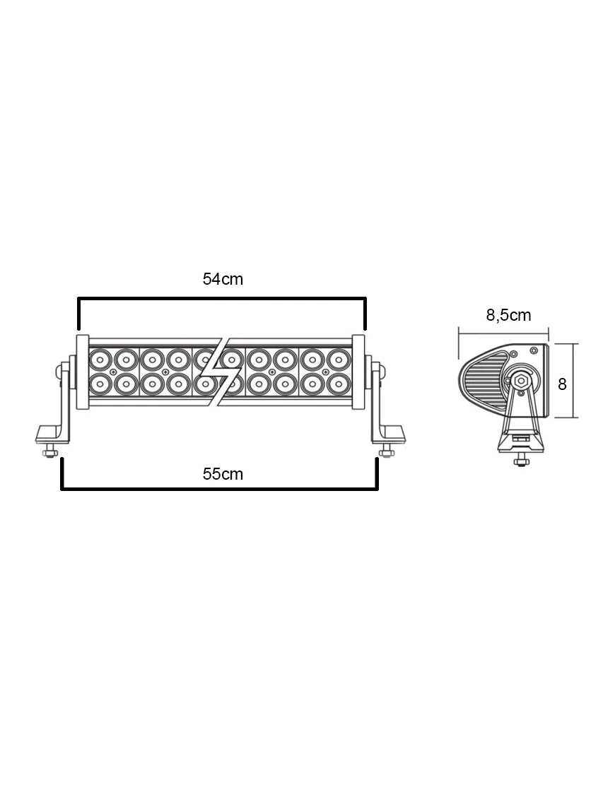 50 inch 288W ATV LED Curved Light Bar Combo Work Offroad Driving lights 4WD