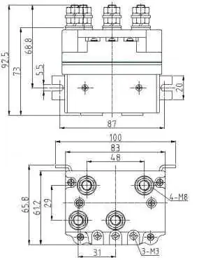 WINCH SOLENOID 450A 12V