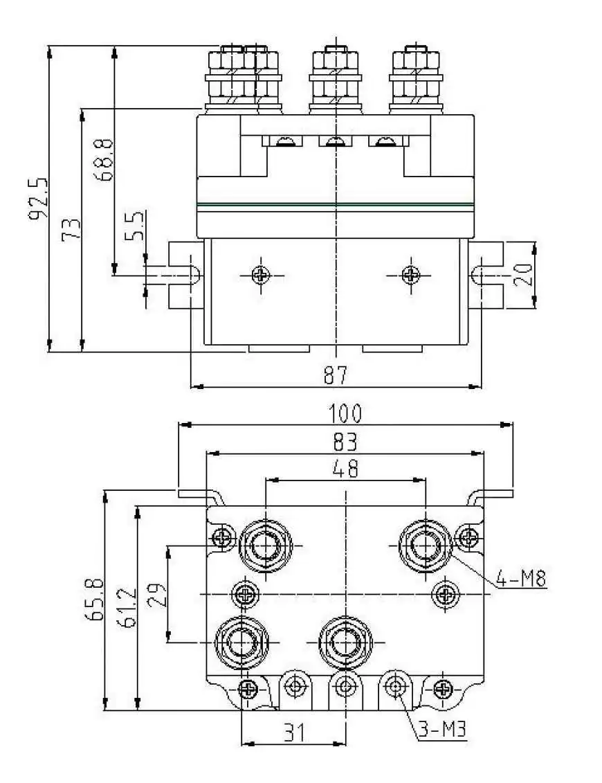 WINCH SOLENOID 450A 12V