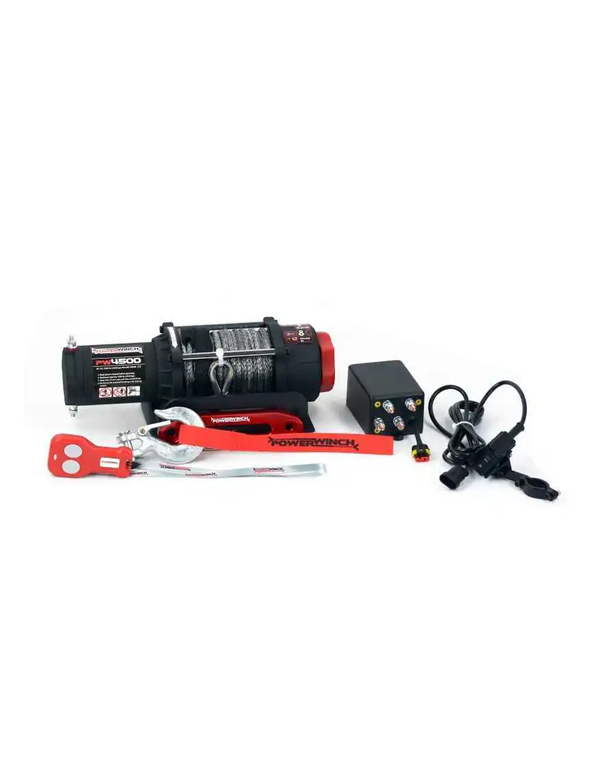 Wyciągarka PW4500SR 12V z liną syntetyczną ze sterowaniem bezprzewodowym Powerwinch