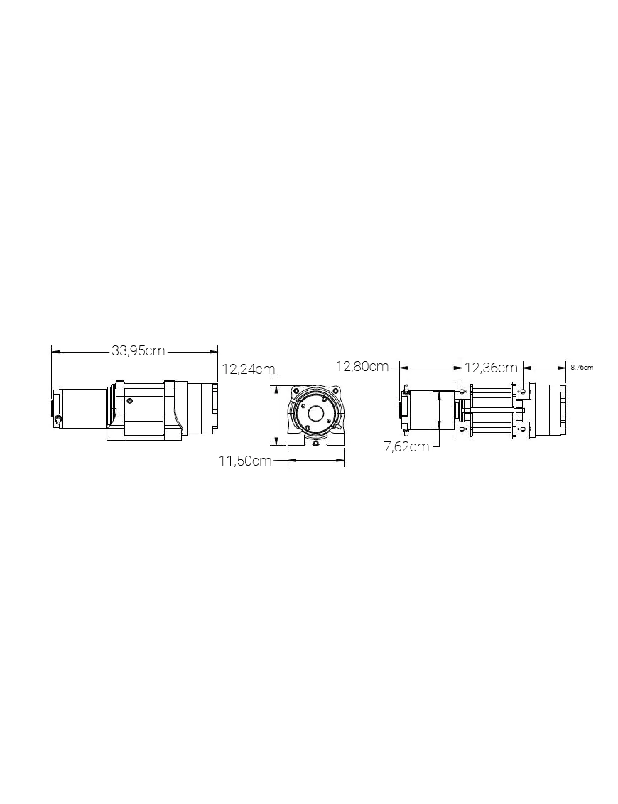 Wyciągarka elektryczna superwinch TERRA 35 12V z liną syntetyczną i prowadnicą aluminiową