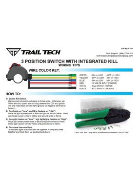 Trail Tech 3 pozycyjny przełącznik na kierownicę HI-LO-OFF