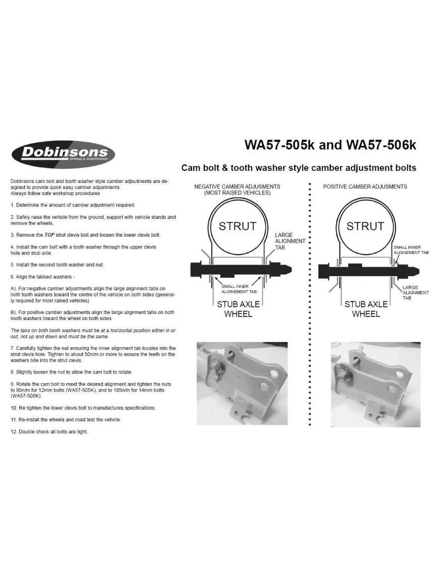 WA57-506K Dobinsons Tuleje mimośrodowe 