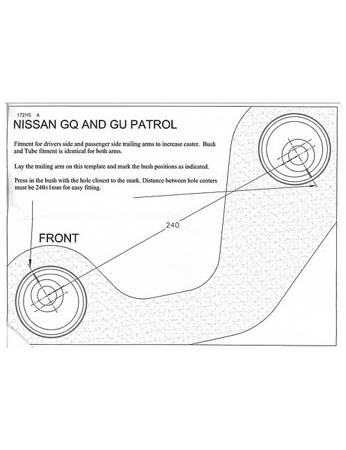 Komplet tulei zawieszenia Nissan Patrol Y60/Y61( z tulejami mimośrodowymi).