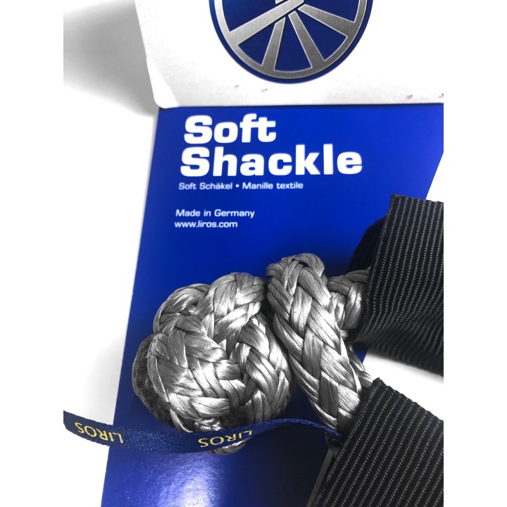 Karta Soft Shackle – manille textile, wyrób niemiecki, z widocznym węzłem